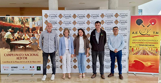 Castellón acogerá el Campeonato Nacional de Tenis de Mesa de Veteranos con un récord de participación de más de 500 deportistas