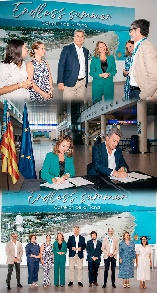 Carrasco impulsa la proyección turística de la capital a nivel internacional a través de un nuevo acuerdo con el Aeropuerto de Castellón 