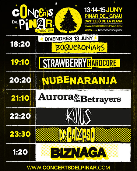 Concerts del Pinar, horarios de su quinta edición