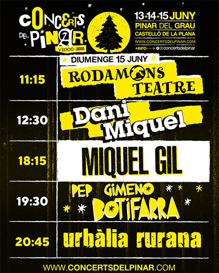 Concerts del Pinar, horarios de su quinta edición Concerts del Pinar, horarios de su quinta edición