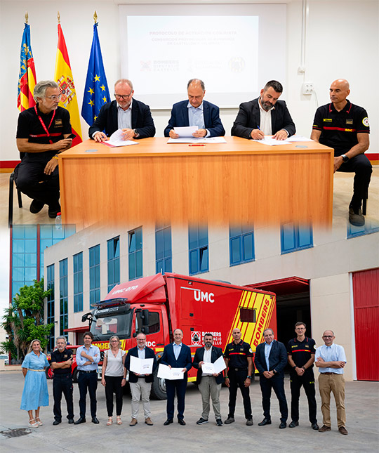 Los Consorcios de Bomberos de Castellón y Valencia firman un protocolo de colaboración para mejorar la atención en emergencias en zonas limítrofes