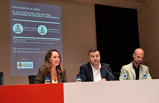 La UNED estrena ciclo de diálogos en el Menador en colaboración con el Ayuntamiento y con protagonismo del CD Castellón