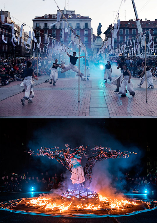 La compañía castellonense Visitants impregna este fin de semana de fuego, poesía, danza y música Les Alqueríes y Eslida