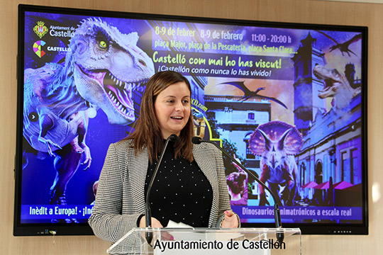 Más de 30 dinosaurios a escala real tomarán el centro de Castellón este fin de semana en una nueva edición de Expojurásico