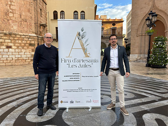 La concejalía de Comercio de Castellón presenta una nueva edición de la Fira d’Artesania ‘Les Aules’ con más de 20 expositores y talleres en vivo