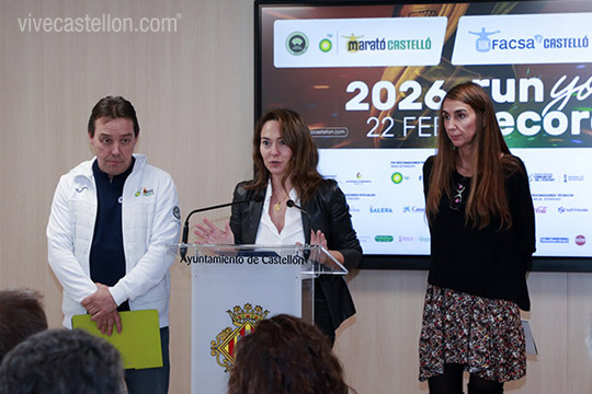 El Ayuntamiento de Castellón acoge la presentación oficial de Marató bp Castelló y 10k FACSA Castelló que registra un 10% más de inscripciones
