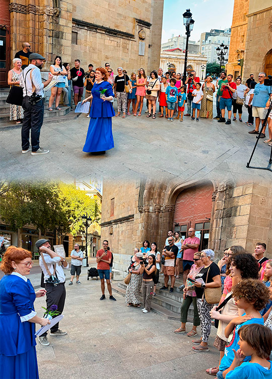 Más de 60 personas participan en la primera visita teatralizada sobre el eclipse de 1905 en Castellón dando inicio a los actos del 774 Aniversario de la ciudad