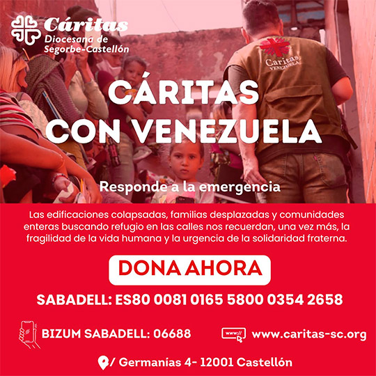 Cáritas Diocesana de Segorbe-Castellón, con Venezuela