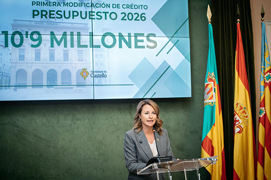 Castellón suma 10,9 millones de euros a su presupuesto para impulsar inversiones, mejorar servicios públicos y reforzar la labor de entidades sociales