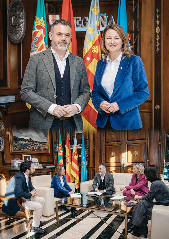 Begoña Carrasco recibe al vicepresidente segundo y conseller de Presidencia, José Díez, para abordar proyectos conjuntos en Castellón 