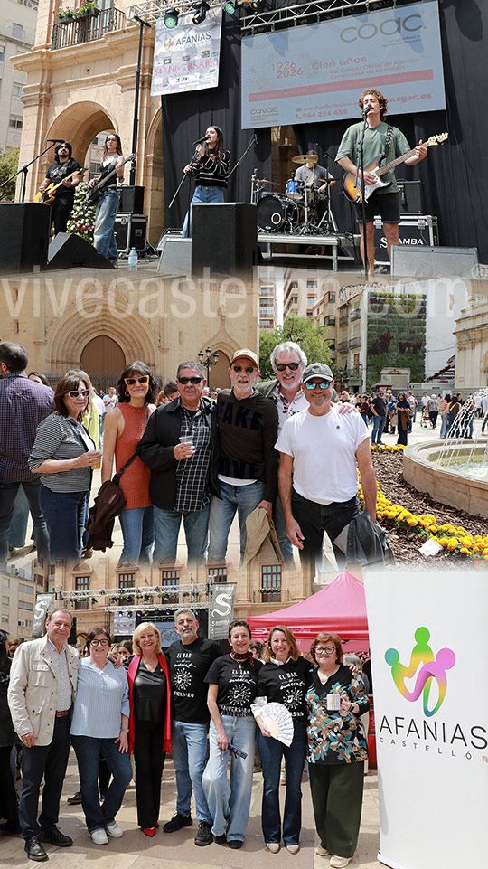 La Plaza Mayor vibra con el concierto solidario del Bar del Mercat a beneficio de AFANIAS 