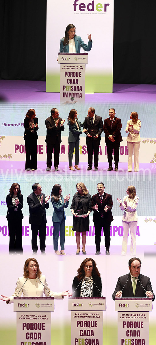 La Reina Doña Letizia preside en Castellón el acto central del Día Mundial de las Enfermedades Raras