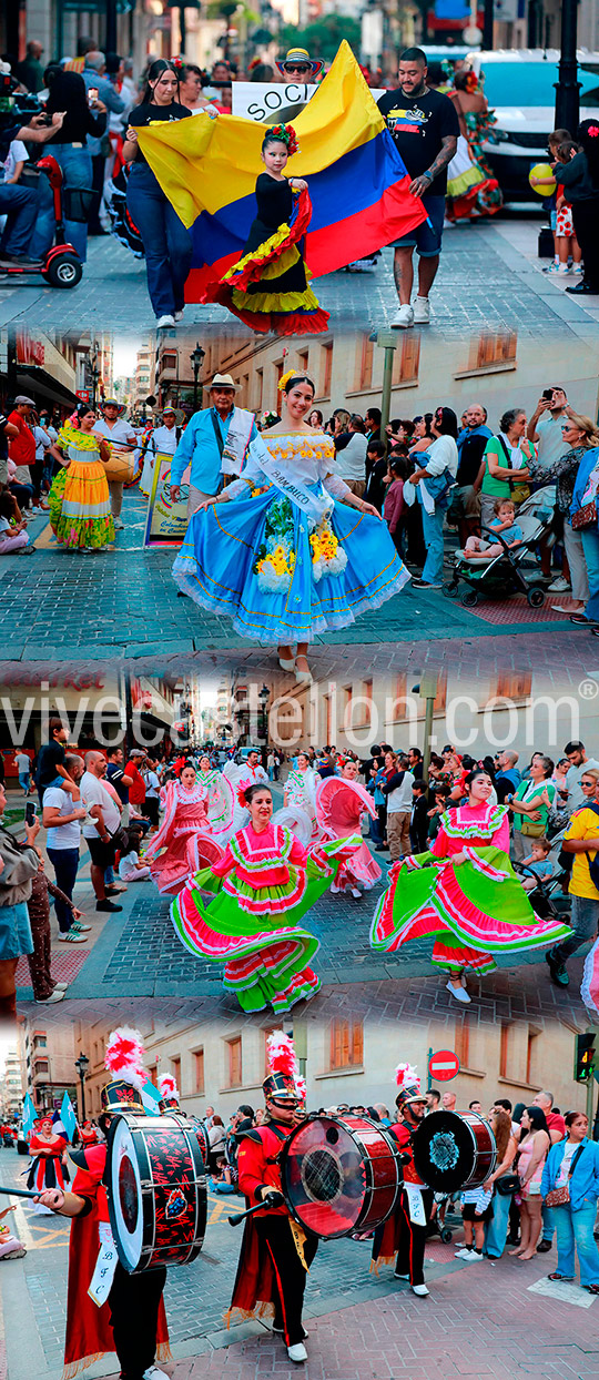 Castellón ha celebrado la segunda jornada de la Hispanidad con un encuentro de culturas y un desfile de nueve países Castellón ha celebrado la segunda jornada de la Hispanidad con un encuentro de culturas y un desfile de nueve países