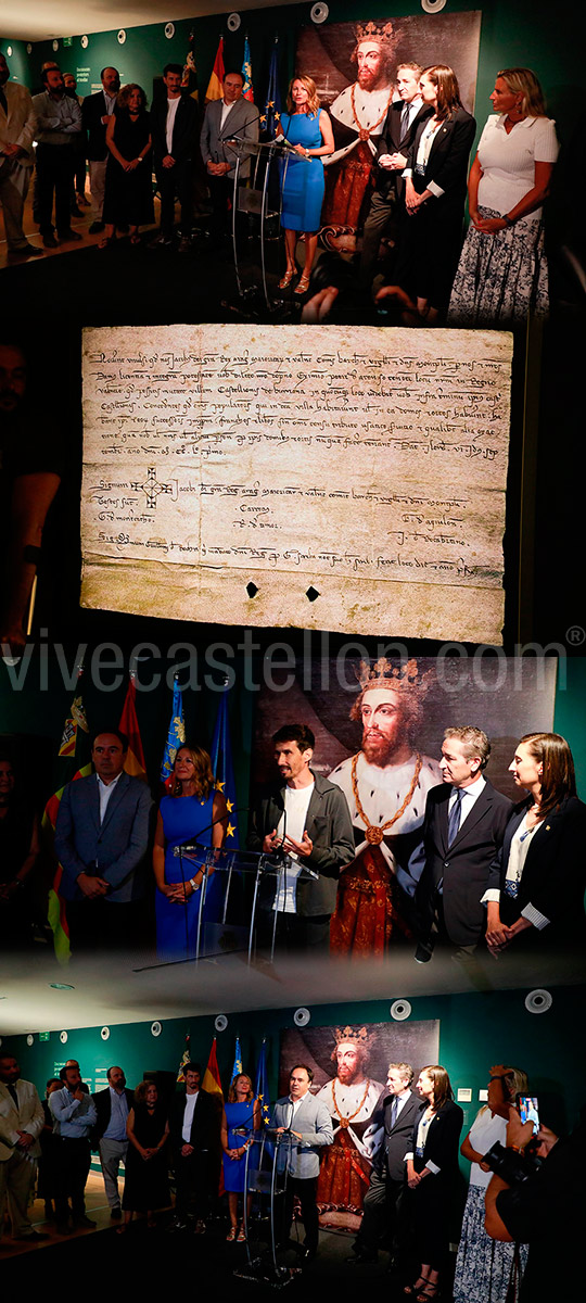 Castellón celebra su 775 aniversario y revive su historia con la exposición del manuscrito original del Privilegio del Traslado en el Menador