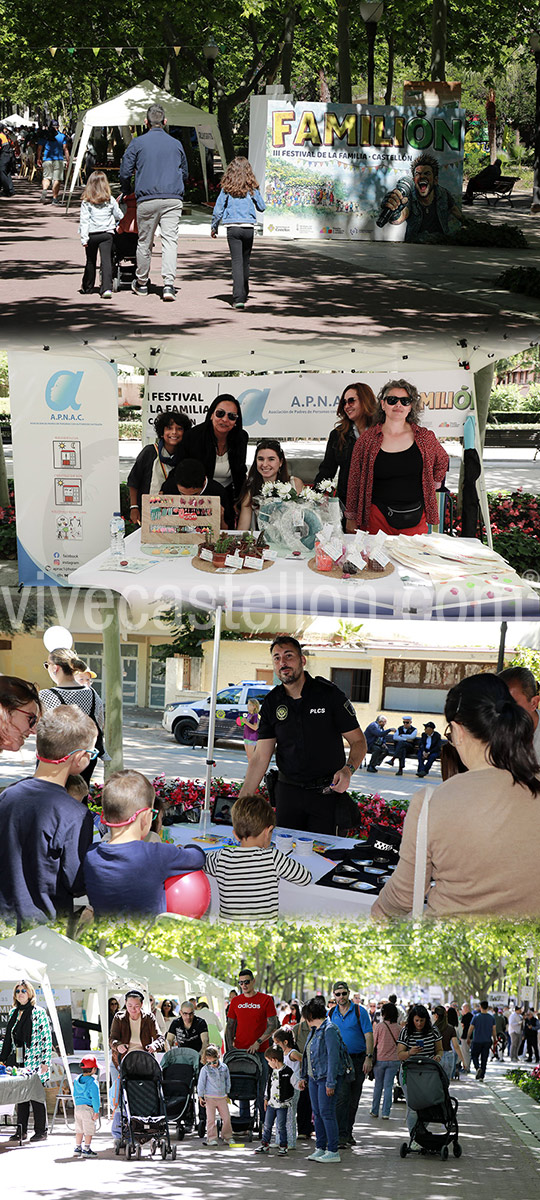 El parque Ribalta acoge una multitudinaria tercera edición del Festival de la Familia con una jornada de actividades, convivencia y participación familiar
