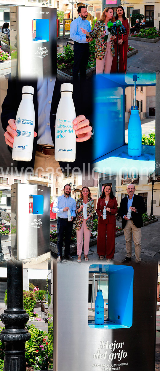 Castellón activa cinco nuevos puntos de agua potable refrigerada para combatir el calor este verano 