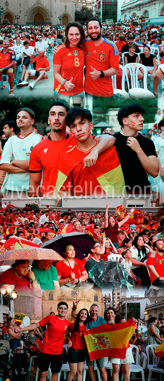La Plaza Mayor vibra con la selección española de fútbol 