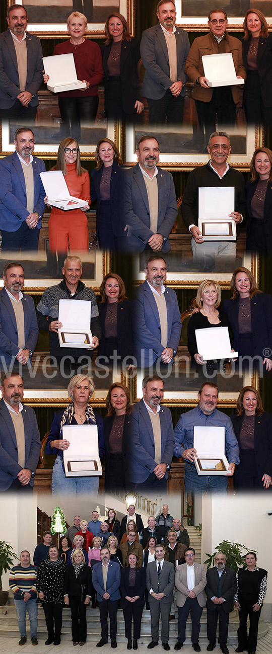  El Ayuntamiento de Castellón homenajea a 28 funcionarios jubilados a lo largo de 2025