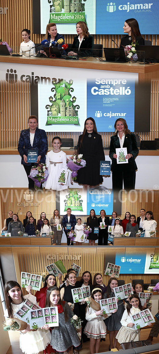 Carrasco presenta en la sede de Cajamar el programa oficial de las Fiestas de la Magdalena 2026 que contará con más de 200 actos 