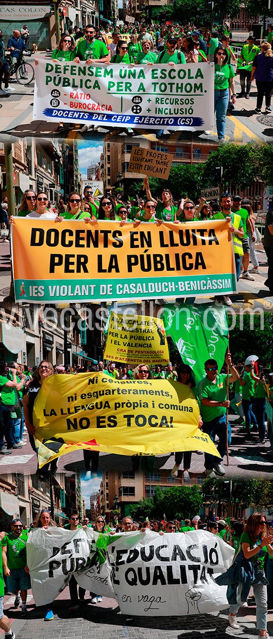 Concentración del sector educativo ante la sede de la delegación del Consell en Castellón
