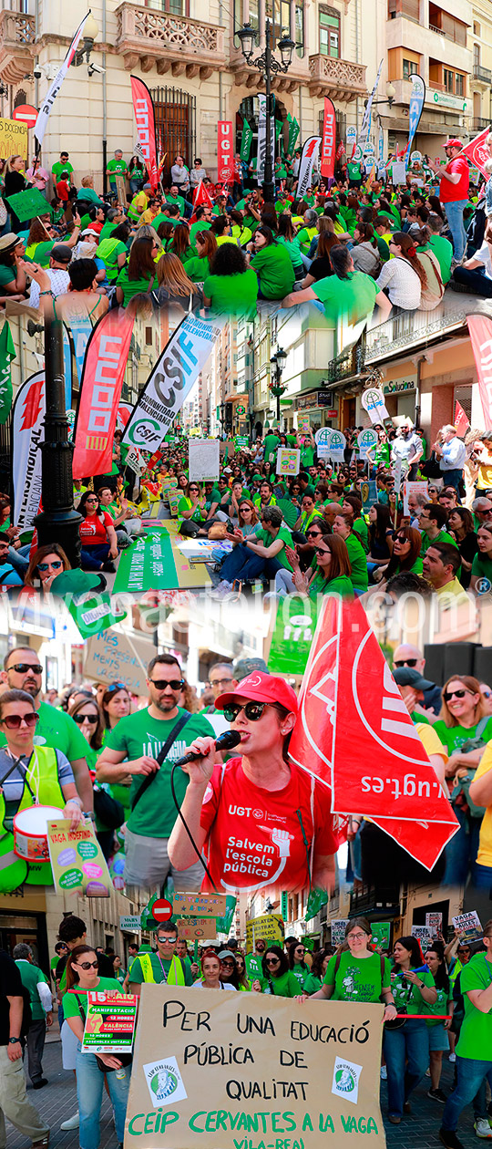 Concentración del sector educativo ante la sede de la delegación del Consell en Castellón