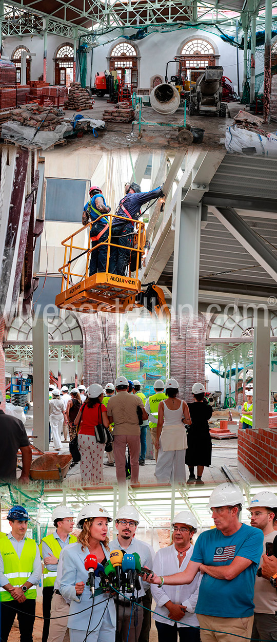 Begoña Carrasco destaca que las obras del Mercado Central avanzan a buen ritmo y alcanzan el 60% de ejecución