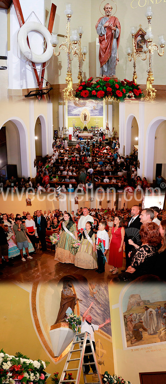 El Grao muestra su devoción por Sant Pere con la ofrenda de flores y la procesión marítima