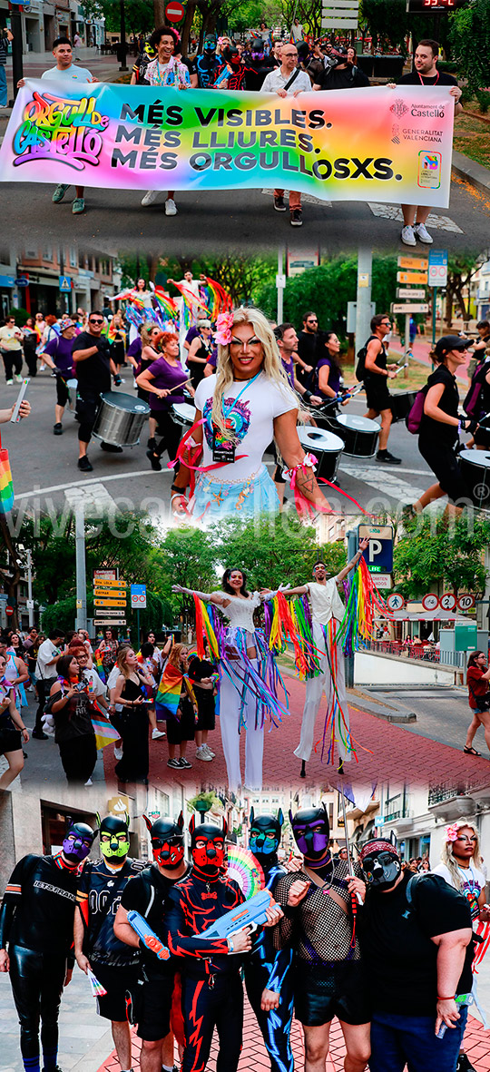 Castellón llena Huerto Sogueros de color, reivindicación y diversidad en la celebración del Orgull LGTBI+