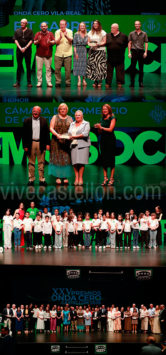 Emoción en el XXV aniversario de los Premios Onda Cero Castellón