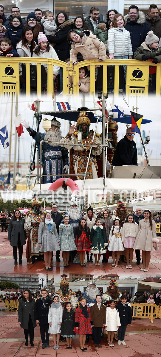 Los Reyes Magos de Oriente llegan al Grao por vía marítima