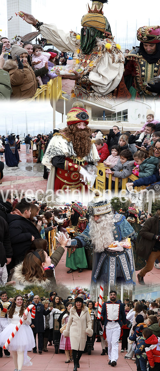 Los Reyes Magos de Oriente llegan al Grao por vía marítima