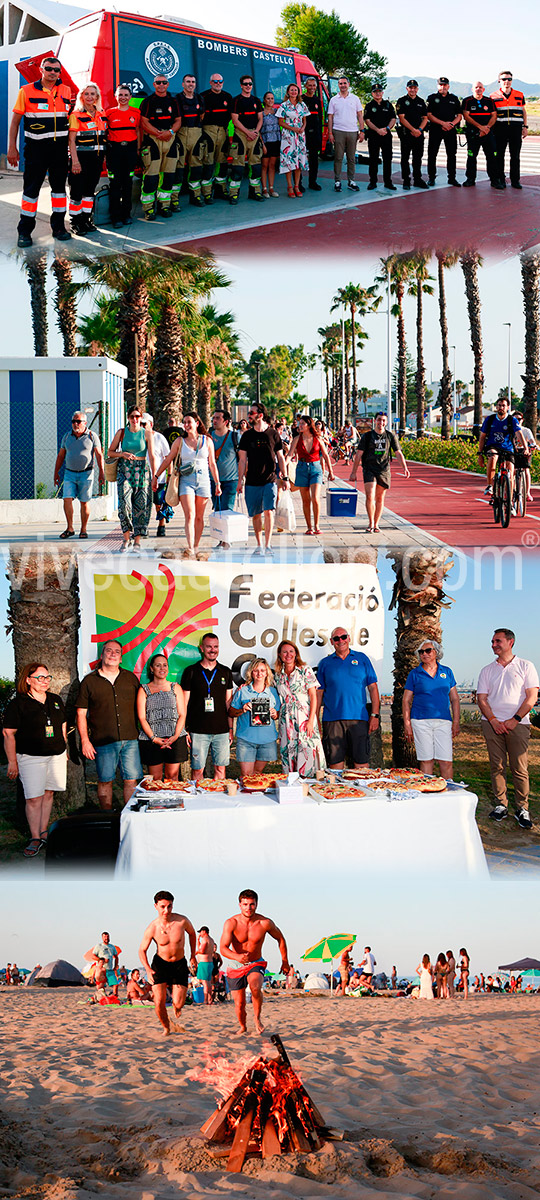 Miles de personas celebran la Nit de Sant Joan en la playa del Gurugú