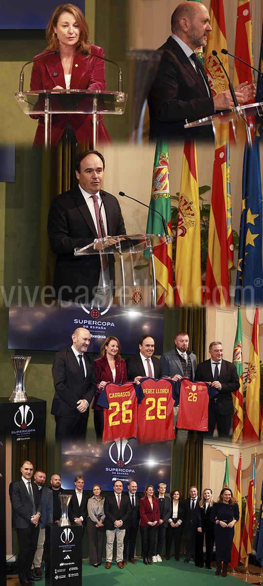 La Diputación celebra la llegada de la Supercopa de España femenina a Castellón