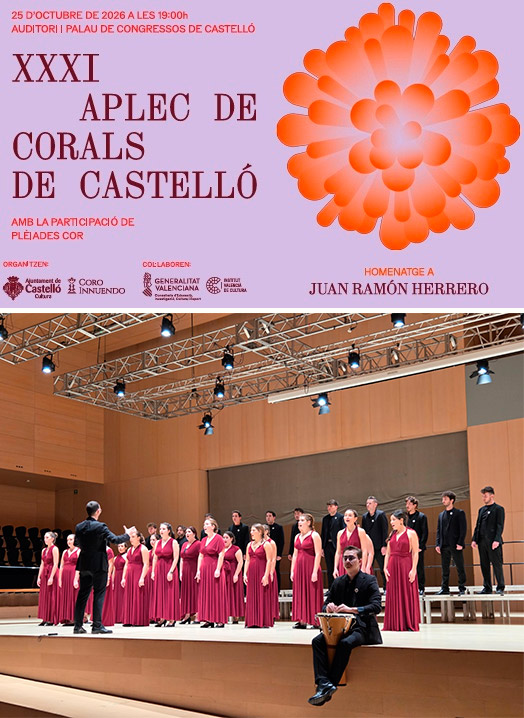 Más de 250 voces sonarán al unísono en el Aplec de Corals Ciutat de Castelló