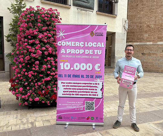 La concejalía de Comercio lanza el sorteo de 100 cheques de 100 euros en una nueva edición de ‘Comerç local a prop de tu’