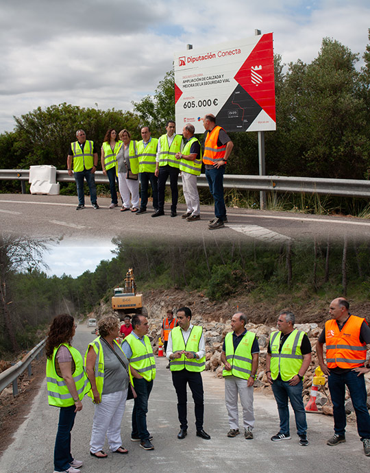 La Diputación de Castellón inicia las obras de acondicionamiento y mejora de la seguridad vial de la carretera CV-213