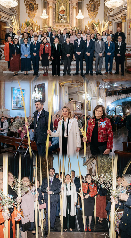 Carrasco asiste a la misa del Domingo de Ramos en la Basílica del Lledó