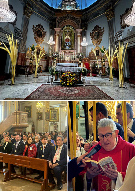 Celebración eucarística del Domingo de Ramos en la Basílica del Lledó