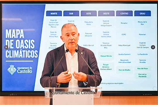 Castellón activa una red de oasis climáticos para combatir las olas de calor y proteger a la ciudadanía de las altas temperaturas   