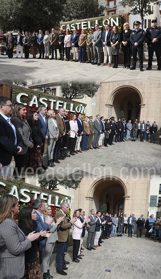 Castellón acoge un minuto de silencio en memoria de la mujer asesinada en Benicàssim por su ex pareja