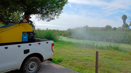 La Diputación intensifica tras las lluvias las actuaciones de vigilancia, muestreo y control de las poblaciones de mosquitos