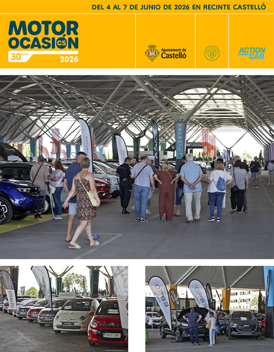 Mañana abre sus puertas Motorocasión Castellón 2026, la Feria Provincial del Automóvil