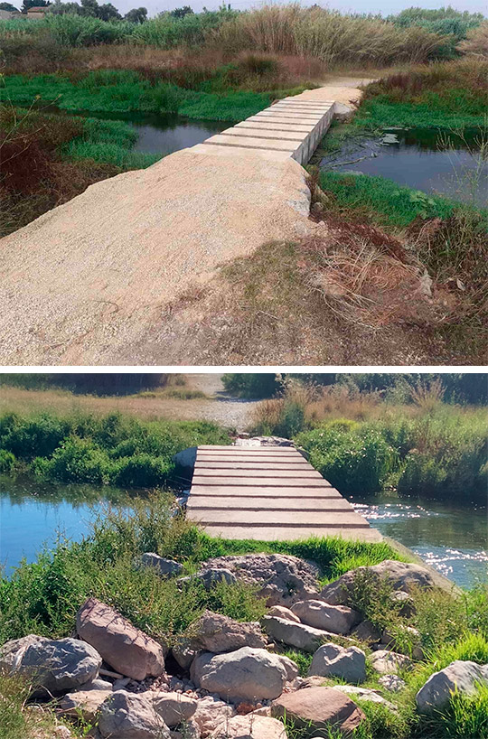 El Consorci del Millars repara el paso de la Pila y recupera la conexión entre las dos orillas del río para caminantes y ciclistas El Consorci del Millars repara el paso de la Pila y recupera la conexión entre las dos orillas del río para caminantes y ciclistas