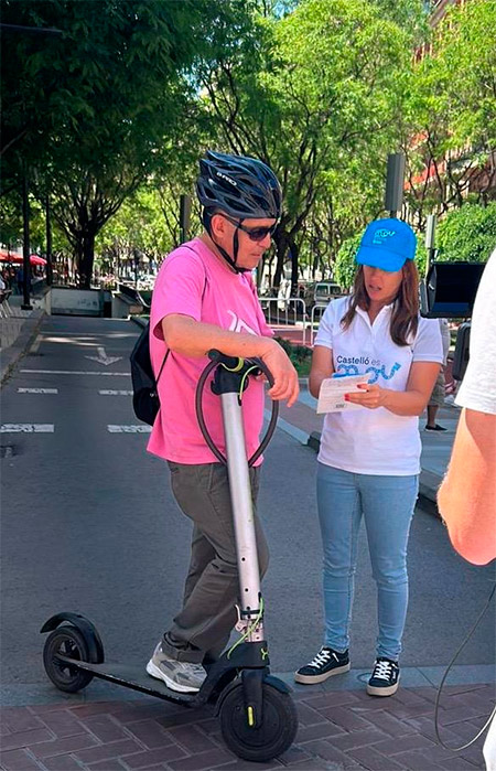 Los patinetes concentran el 47,2 % del interés y las dudas en la campaña "Castelló se mueve mejor"