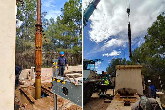 El Consorcio Provincial de Aguas actúa de emergencia en el pozo de Meanes con una inversión de 100.000 euros para garantizar el abastecimiento de agua 