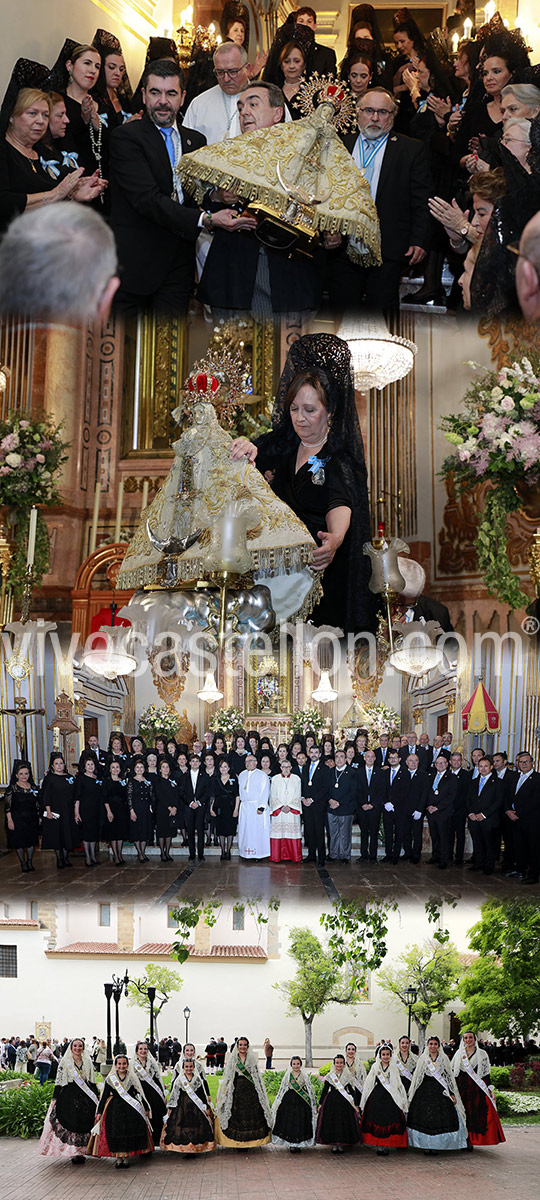 La procesión general por los alrededores de la Basílica pone el broche de oro a la festividad de la Mare de Déu del Lledó en Castellón