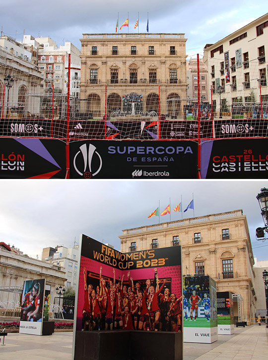 Los trofeos de la selección española femenina, expuestos desde hoy en el Ayuntamiento de Castellón