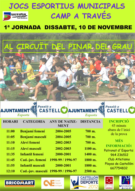 XXXIII Juegos Deportivos Municipales 1ª jornada de campo a través XXXIII Juegos Deportivos Municipales 1ª jornada de campo a través