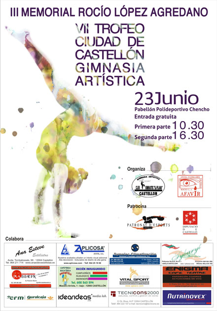 VII trofeo Ciudad de Castellón de gimnasia artística el 23 de junio VII trofeo Ciudad de Castellón de gimnasia artística el 23 de junio