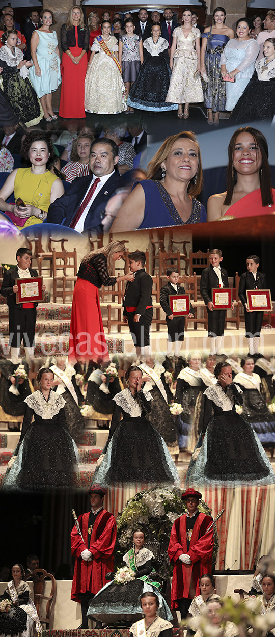 Acto de imposición de bandas a la reina infantil y su corte Acto de imposición de bandas a la reina infantil y su corte